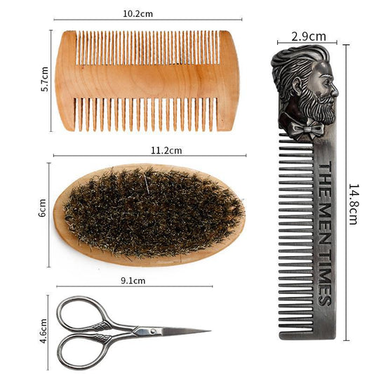 Bartpflege Set für Männer – Bartöl, Balm, Kamm & Styling für Bartwachstum und Pflege