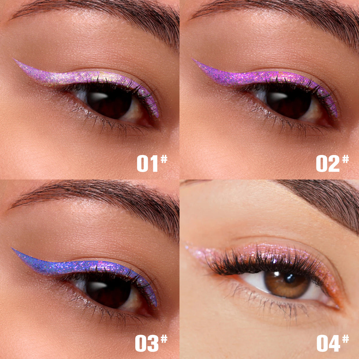 Glitzer Eyeliner Set für Augen-Make-up