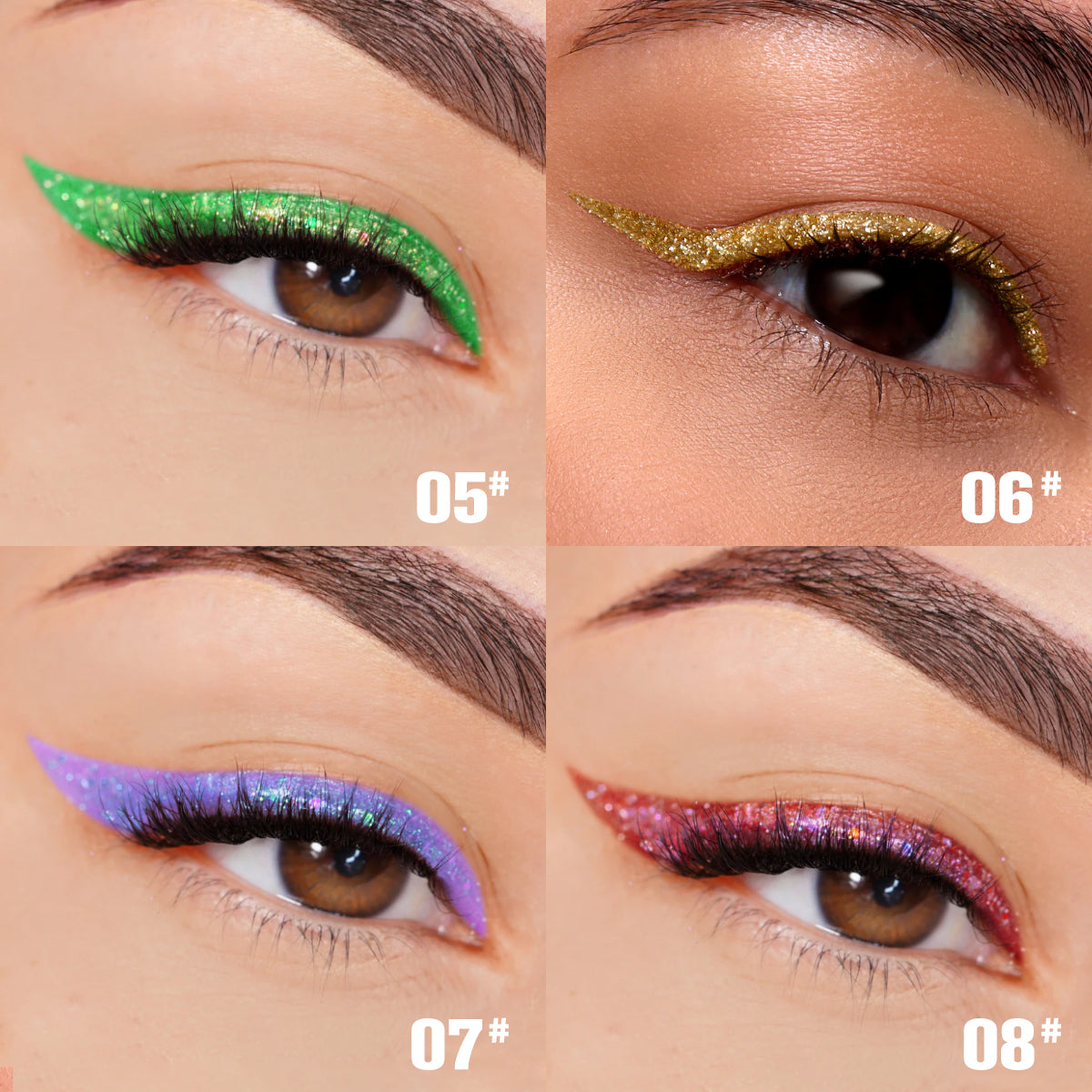 Glitzer Eyeliner Set für Augen-Make-up