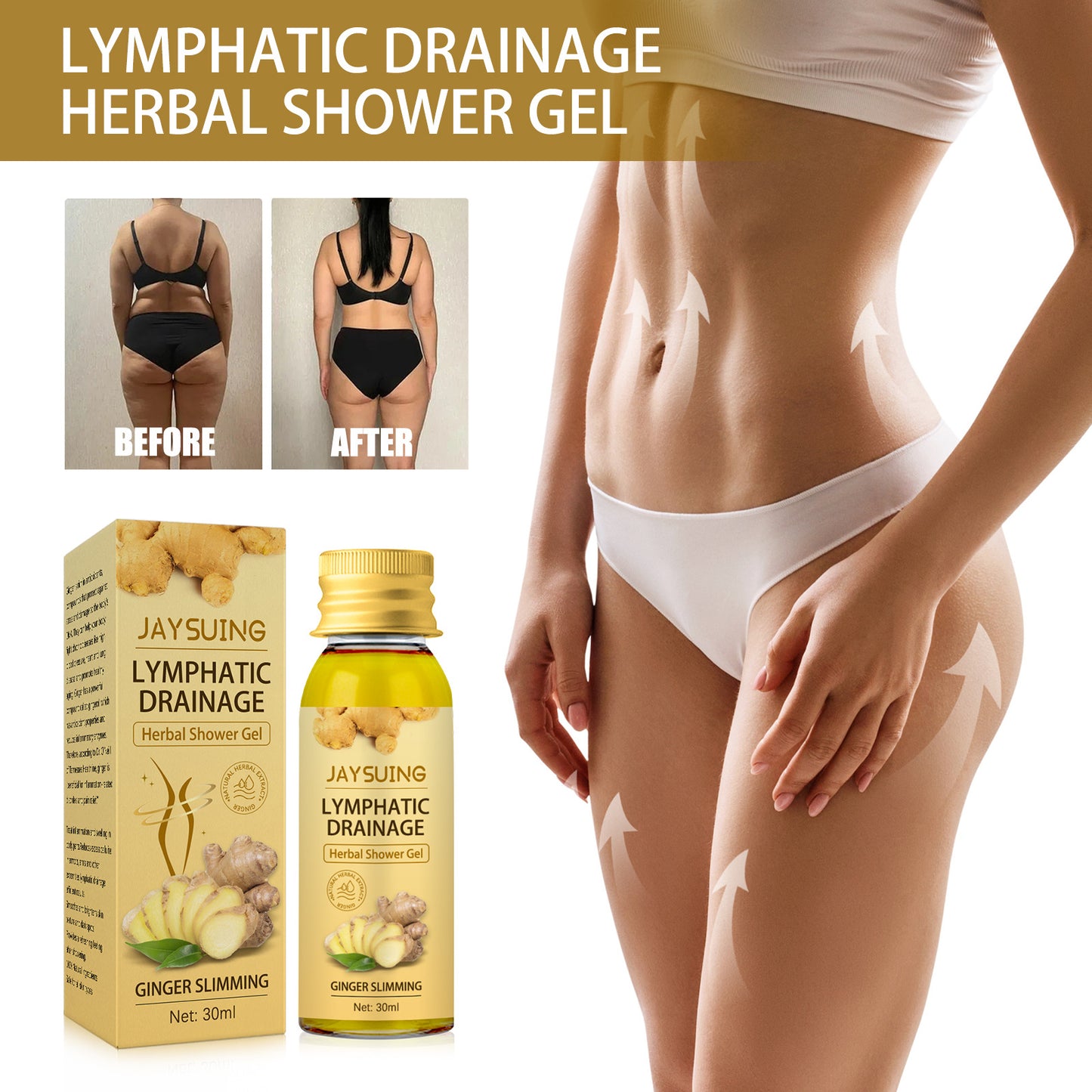Ingwer Körper Wash – Straffend, Lymphfluss aktivierend & pflegend für Haut & Figur