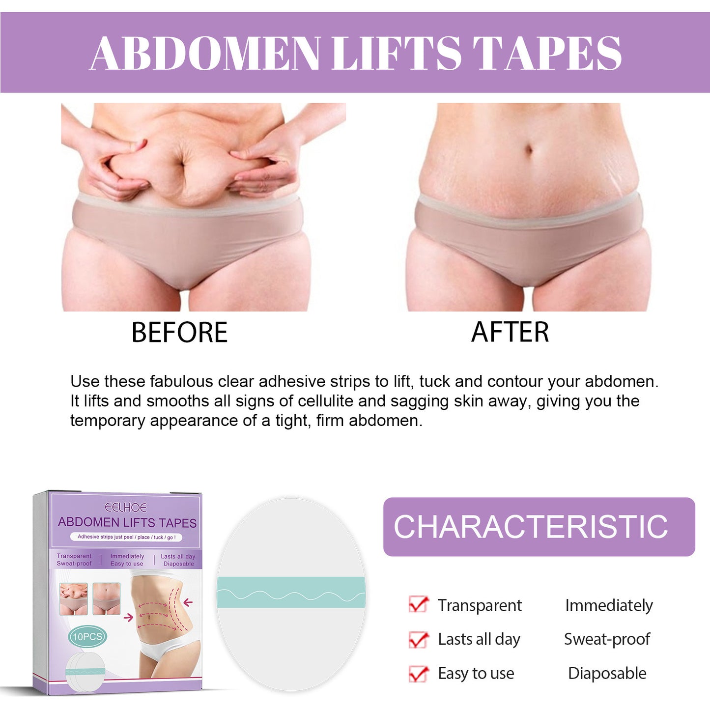 Bauch-Lifting Pads – Straffung & Anti-Falten