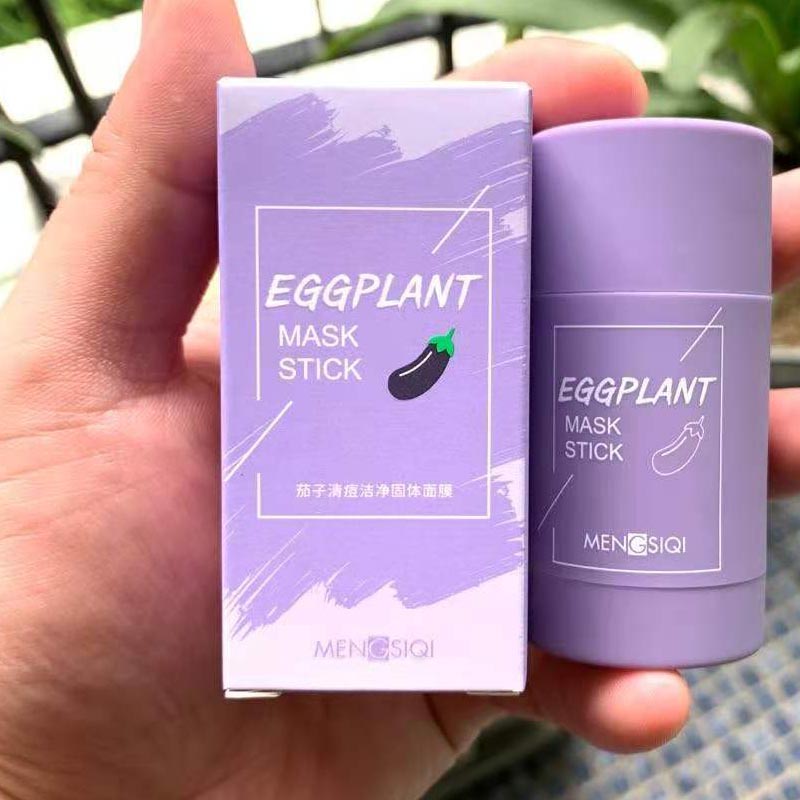 Gesichtsmaske gegen Mitesser – Aubergine & Grüner Tee, kühlend & tiefenreinigend