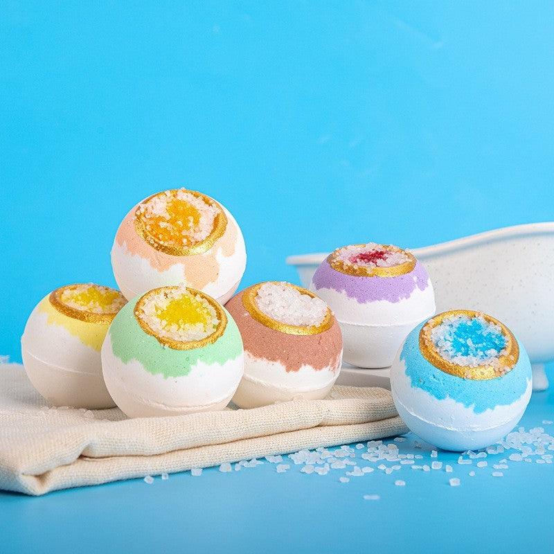 Badesalz mit langanhaltendem Duft in Salz-Badekugel-Form