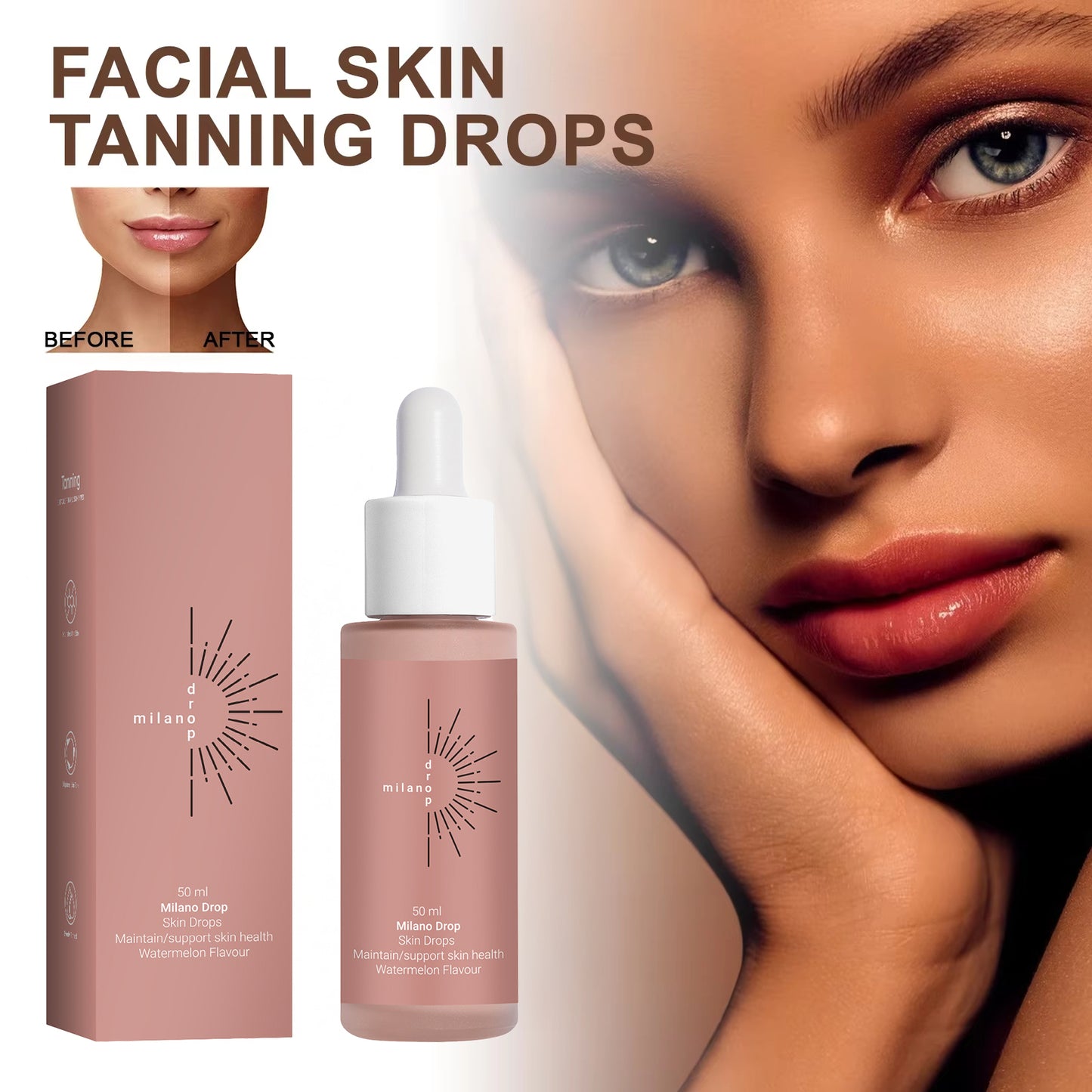 Self-Tanning Serum Drops – Gesicht & Körper, natürliche Bräune